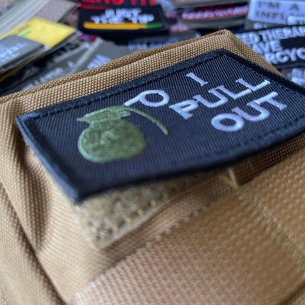 Embroidered Patch I Pull Out - Hook & Loop Patch - image 2